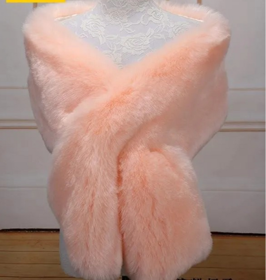 fur thick shawl
