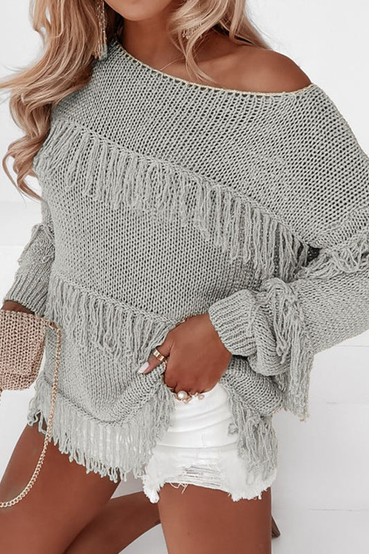 Fringe Long Sleeve Sweater