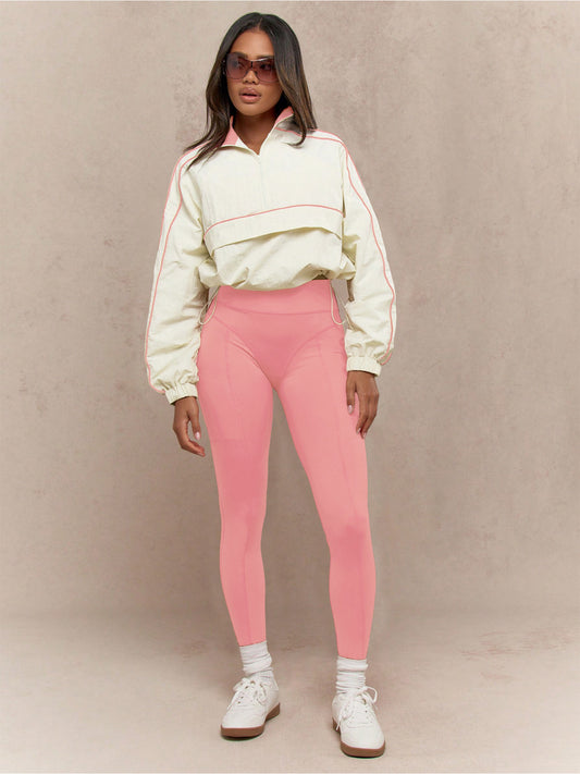 Drawstring Two-Piece Yoga Pants Set