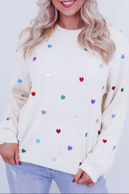 Sequin Round Neck Sweater