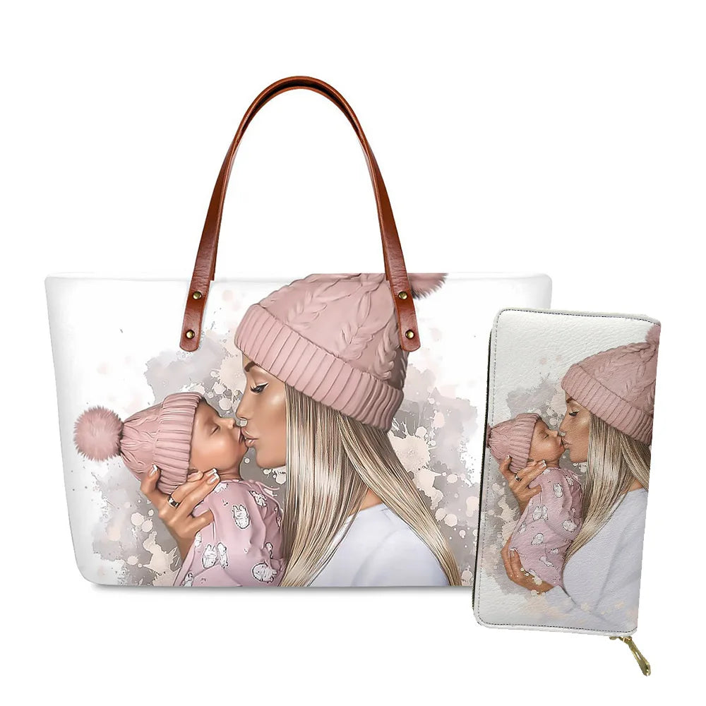 Super Mom Handbag& Wallet Set