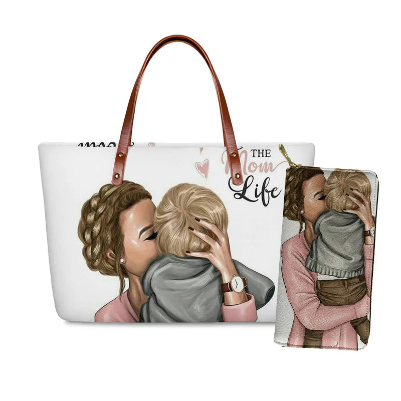 Super Mom Handbag& Wallet Set