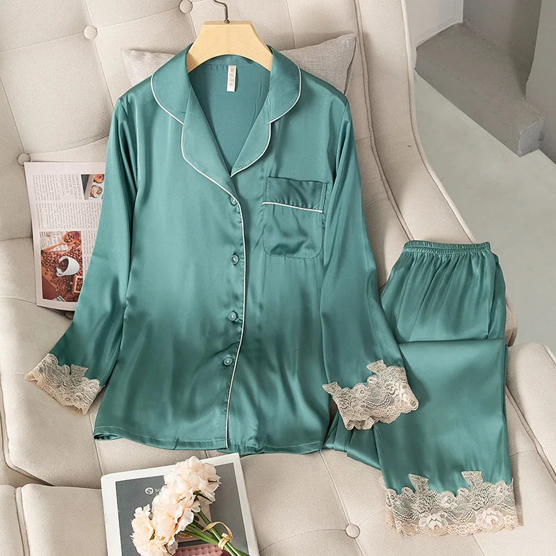 Satin Pajamas Set - MONLANE