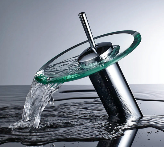 Glass Waterfall Sink Faucet