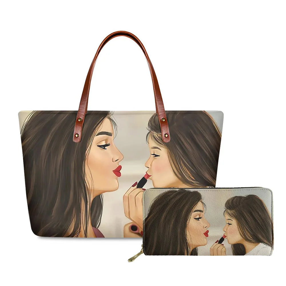 Super Mom Handbag& Wallet Set