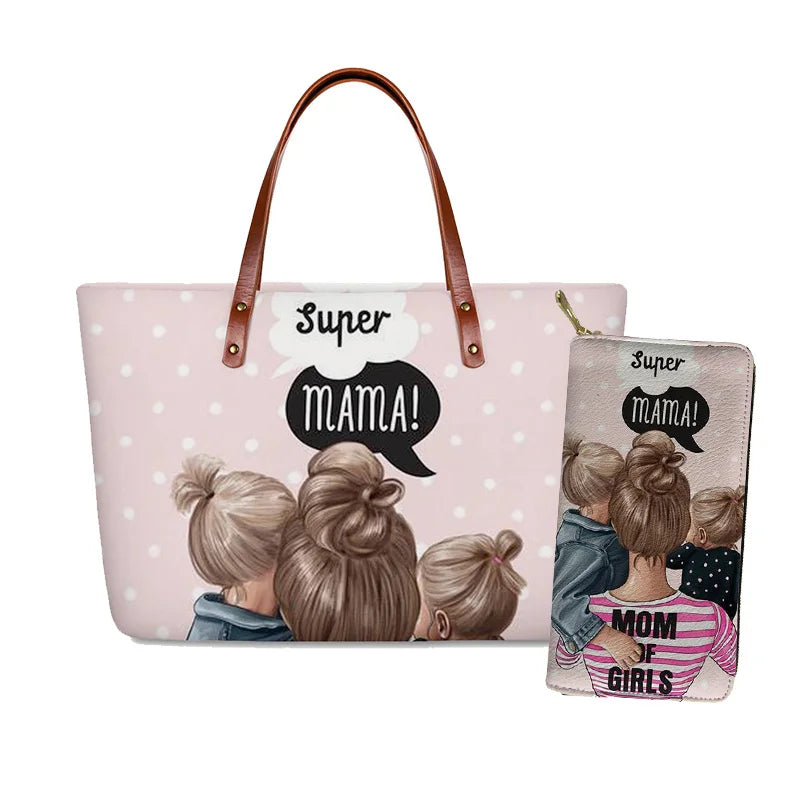 Super Mom Handbag& Wallet Set