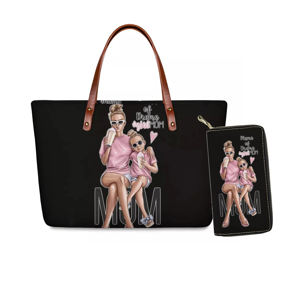 Super Mom Handbag& Wallet Set