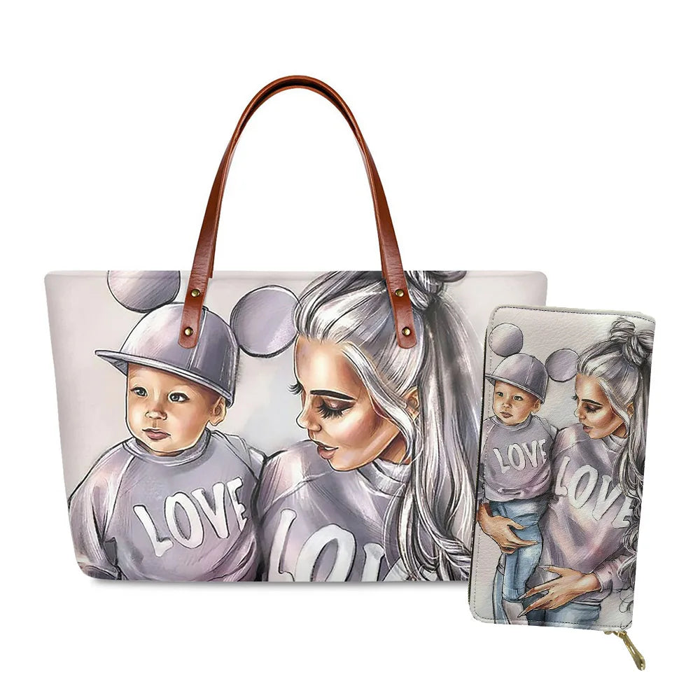 Super Mom Handbag& Wallet Set