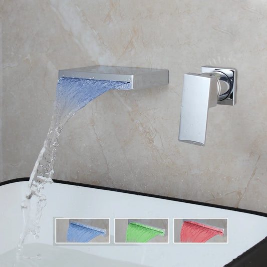 LED Waterfall Bathtub Faucet