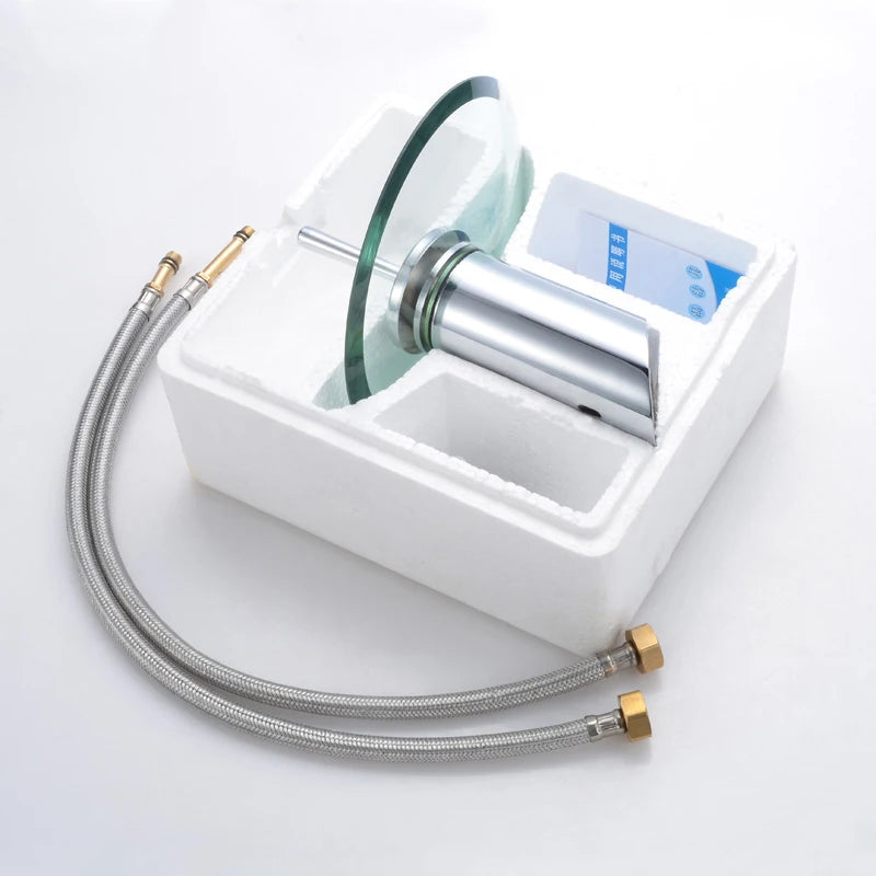 Glass Waterfall Sink Faucet