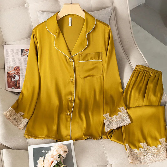 Satin Pajamas Set - MONLANE
