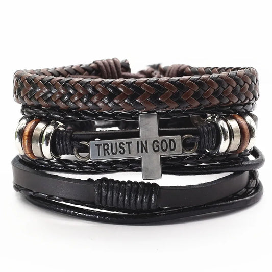 3 Pcs/Set Leather Bracelets