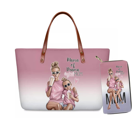 Super Mom Handbag& Wallet Set