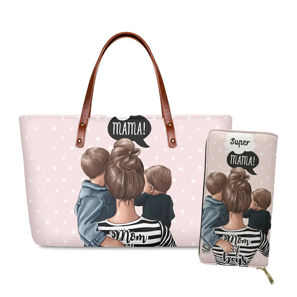 Super Mom Handbag& Wallet Set