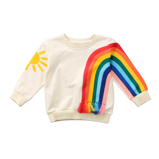 baby Girl Rainbow Tassel T-Shirt