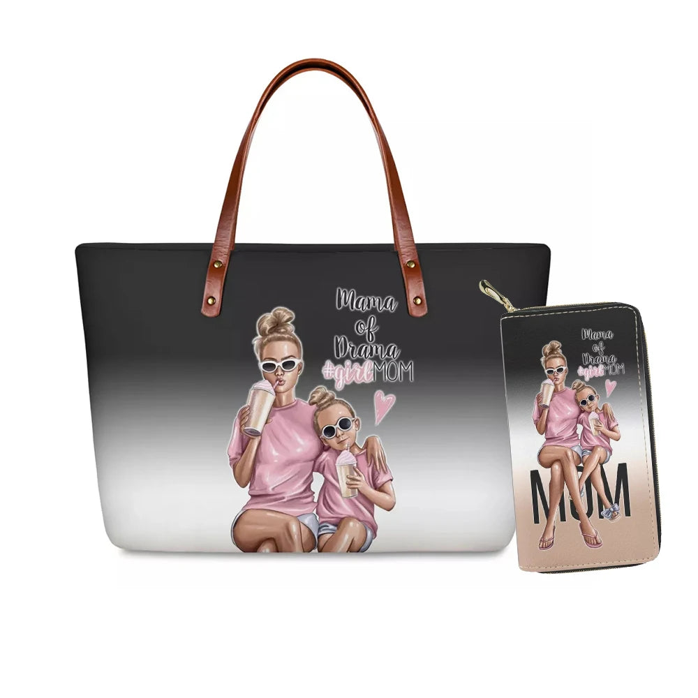 Super Mom Handbag& Wallet Set
