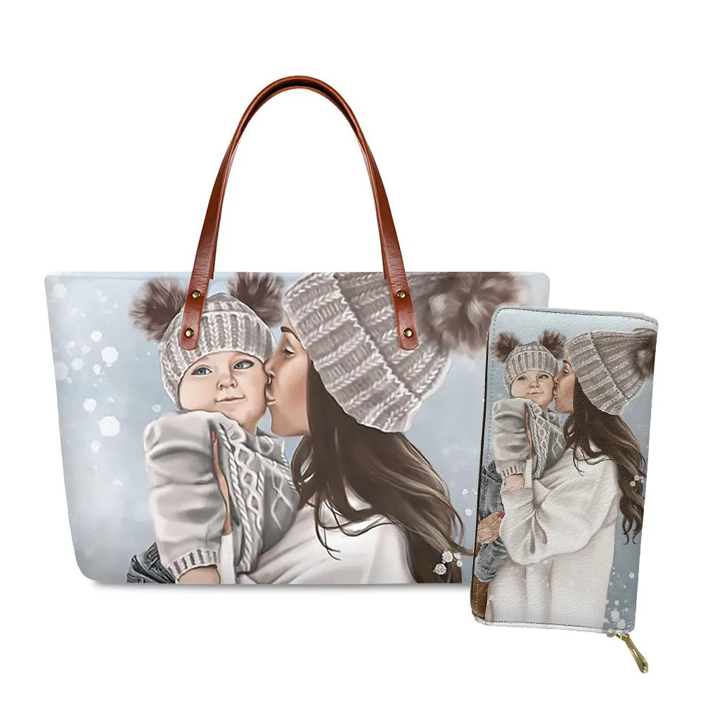 Super Mom Handbag& Wallet Set