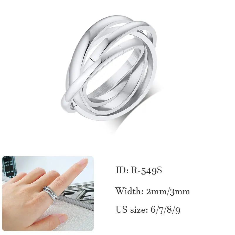 Triple Interlocked Promise Ring