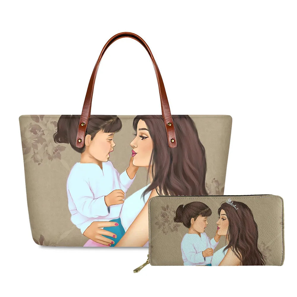 Super Mom Handbag& Wallet Set