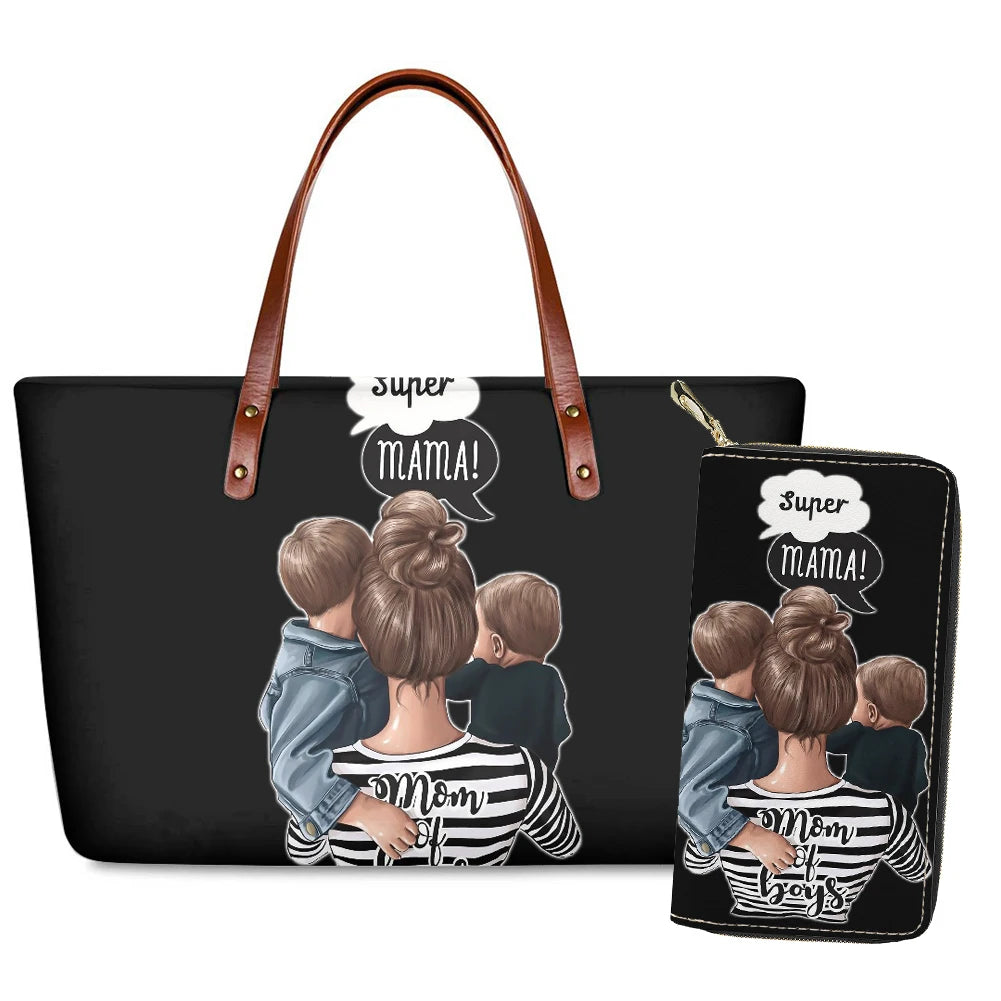 Super Mom Handbag& Wallet Set