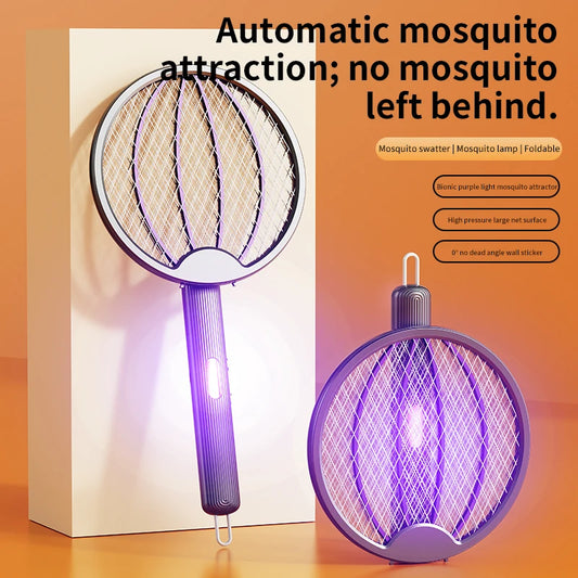 3-in-1 Foldable Electric Mosquito Swatter