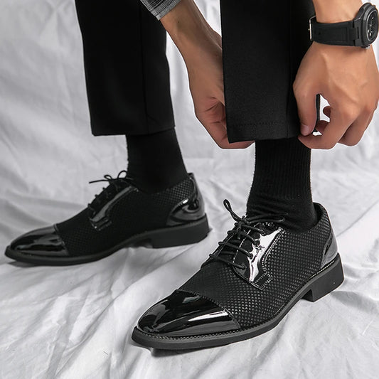 Men Lace Up Oxfords Luxury Shoes