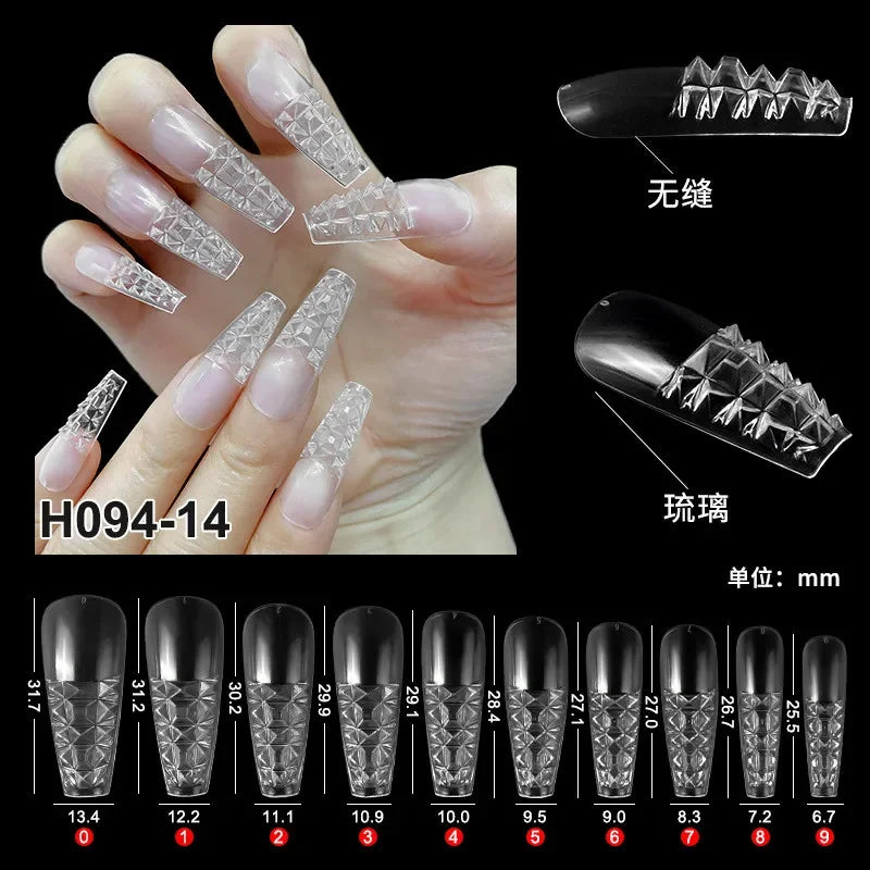 120PCS Press On Glazed Tips