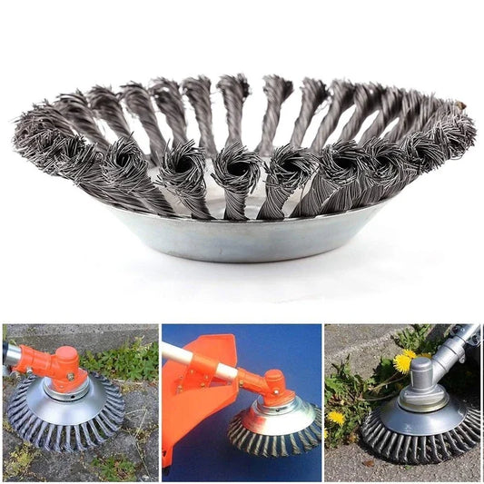 Steel Wire Wheel Weed Brush