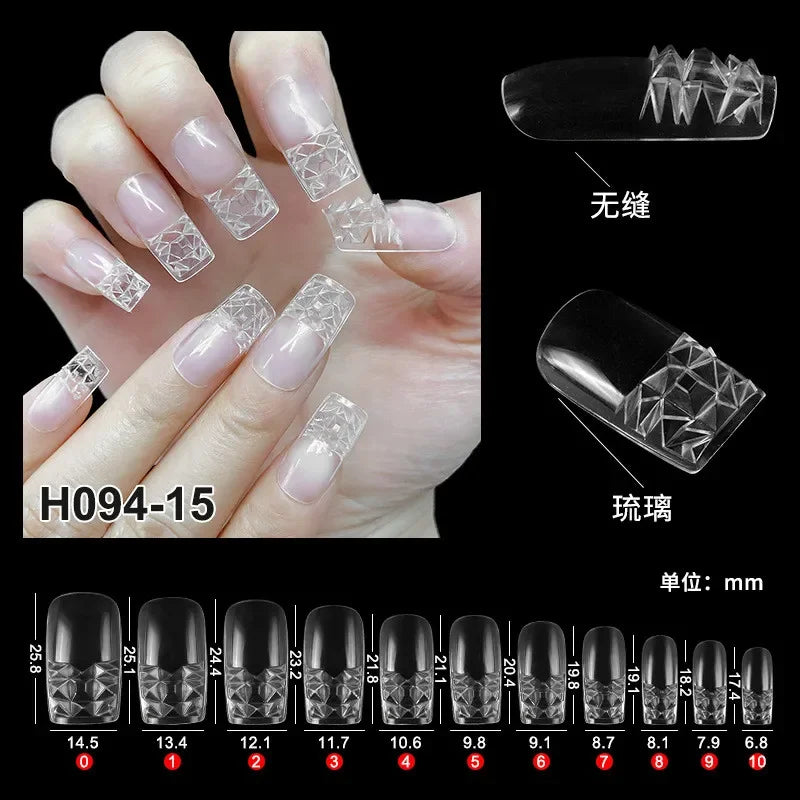 120PCS Press On Glazed Tips