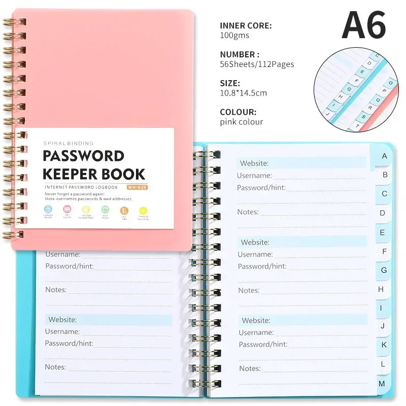 1pc Password Storage Book