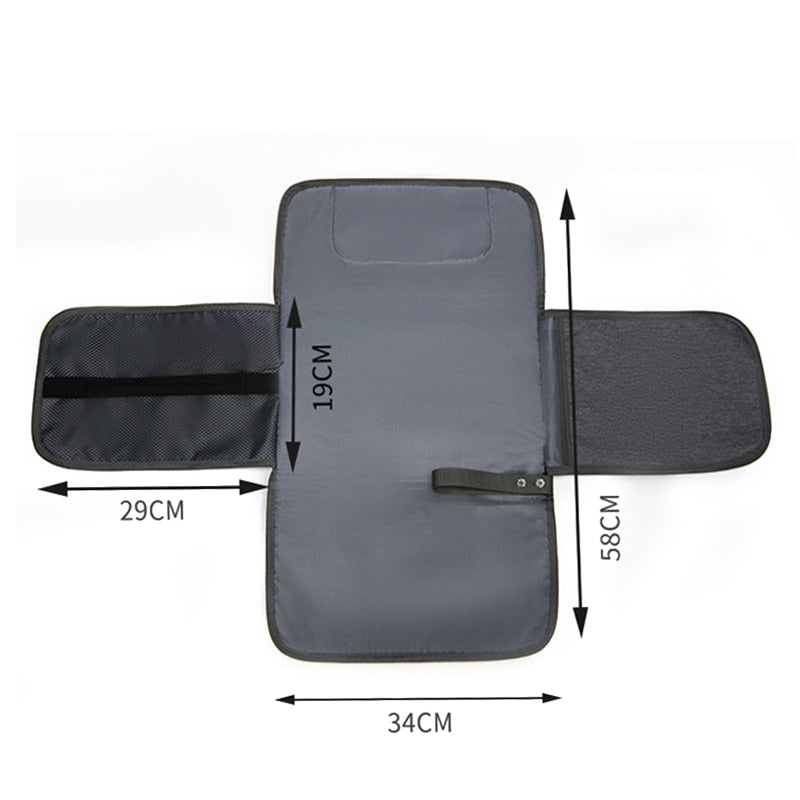 Portable Diaper Changing Pad Portable Baby Changing Pad with Pockets Waterproof Travel Diaper Changing Station Kit Baby Gifts - MONLANE