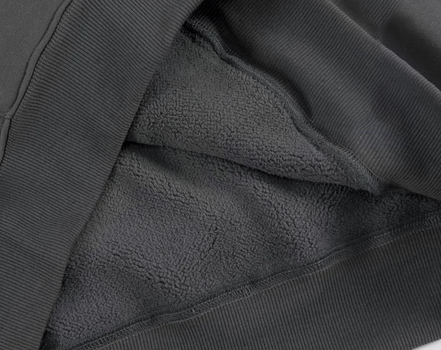 Casual Thick Solid Color Hoodies
