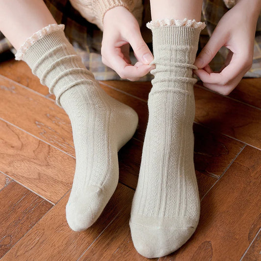 Lacework vintage Ruffles Socks