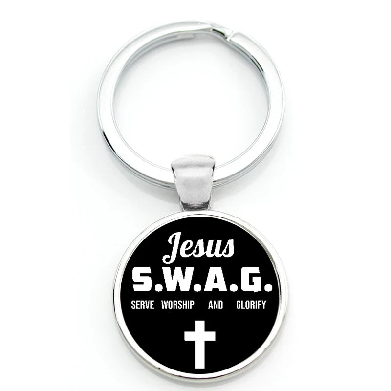Keychain With Printed Bible Quote