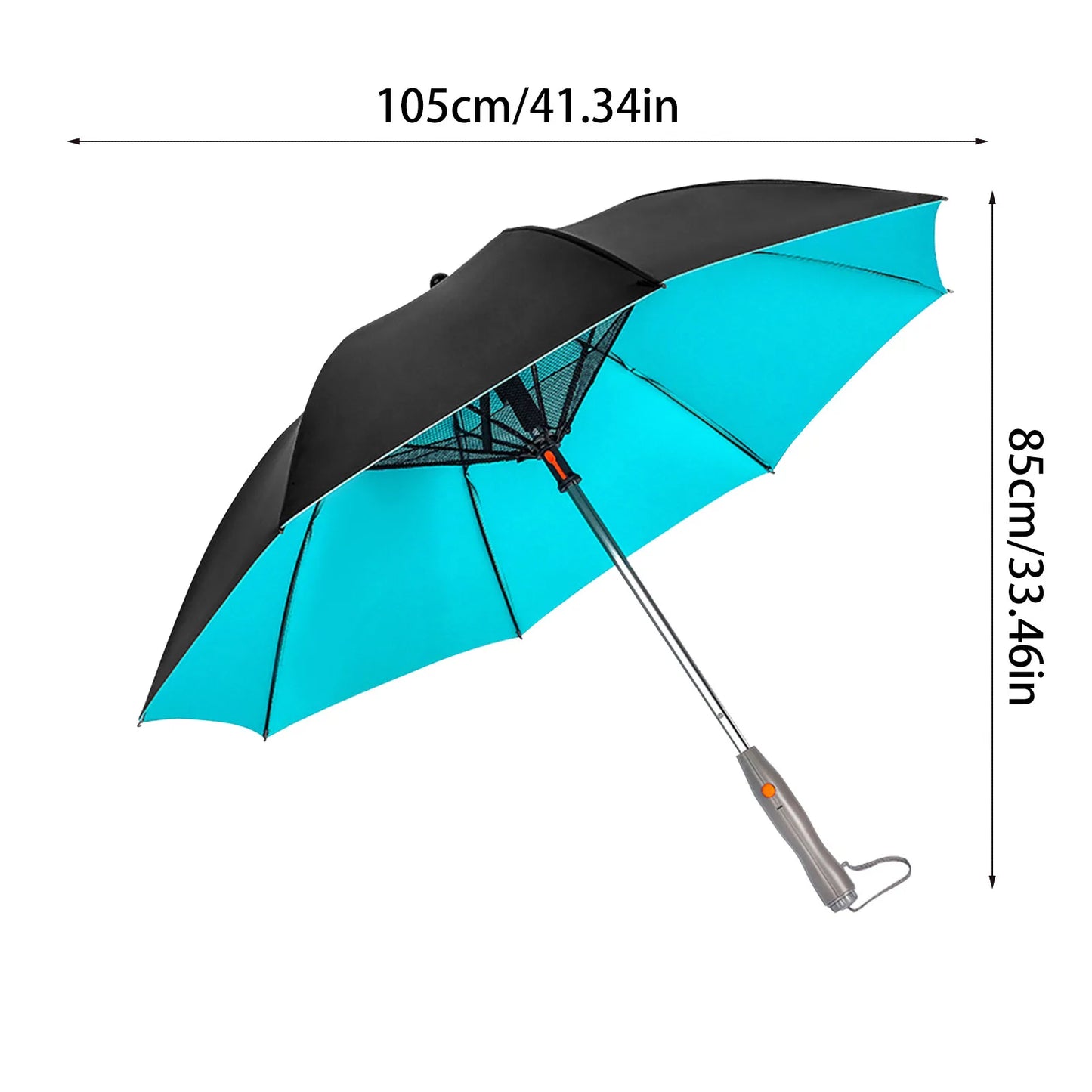 Uv Blocking Umbrella With Fan And Mist Spray