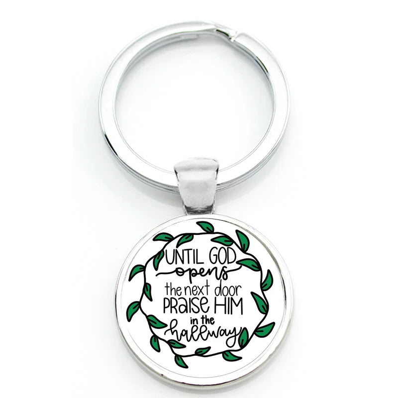 Keychain With Printed Bible Quote