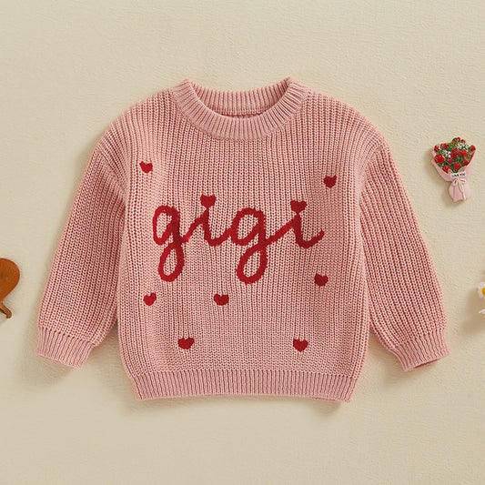 Girls Valentine's Day Long Sleeve Sweater