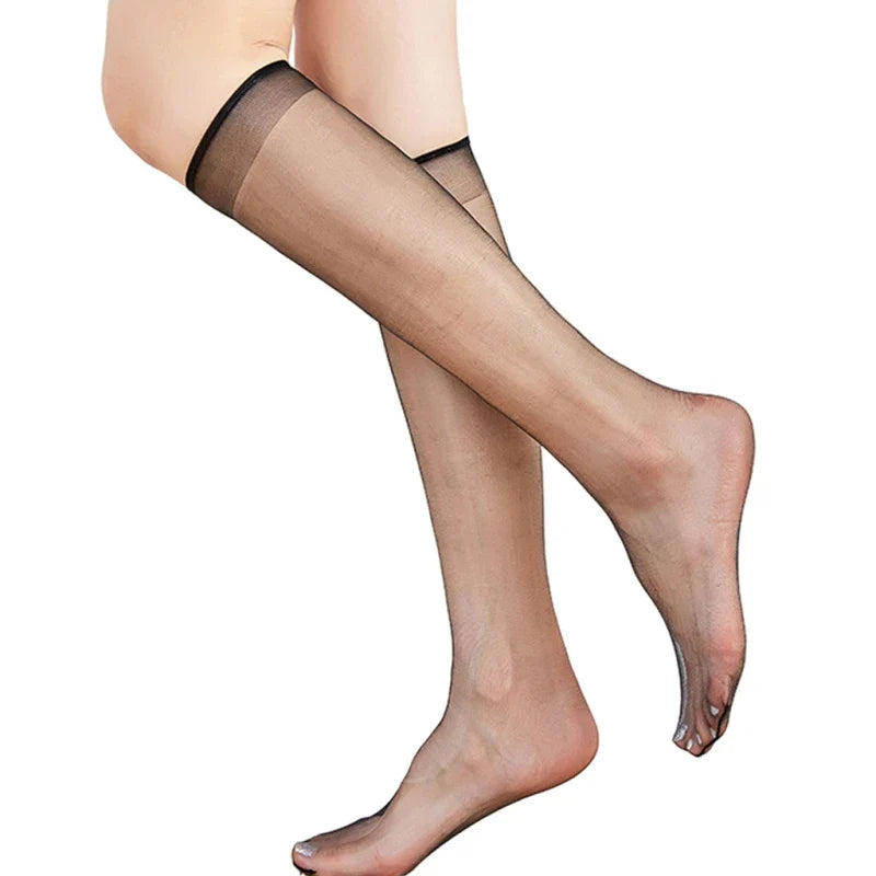 Women Crystal Fiber Silky Knee High Compression stockings - MONLANE