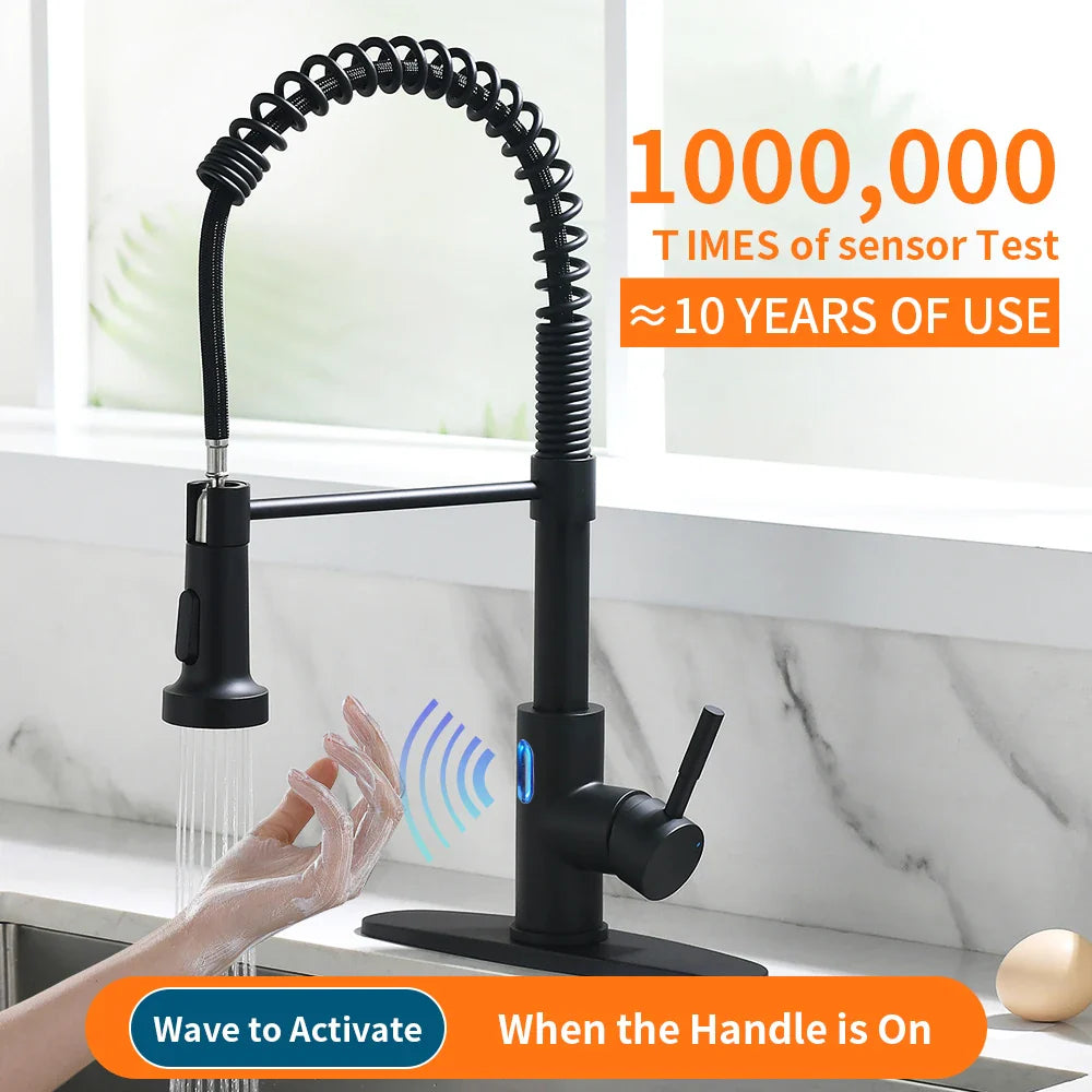 Touchless LED Light Kitchen Sink Faucet - MONLANE