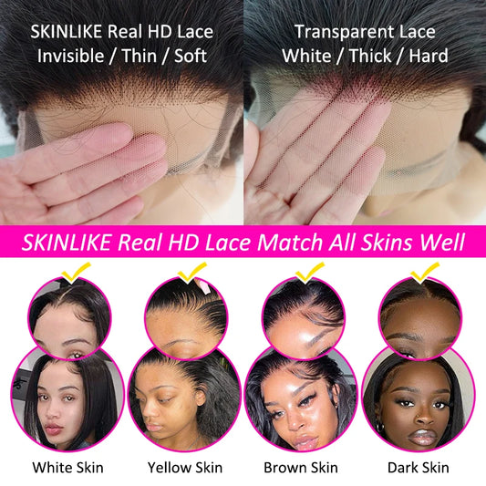 4C Kinky  Hairline  Lace Frontal Wig