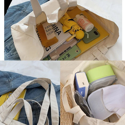 Foldable Canvas Shoulder Bag