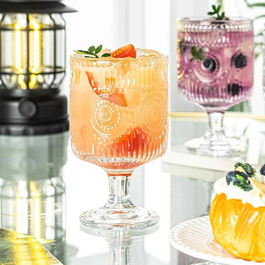 8PCS Romantic Vintage Glassware