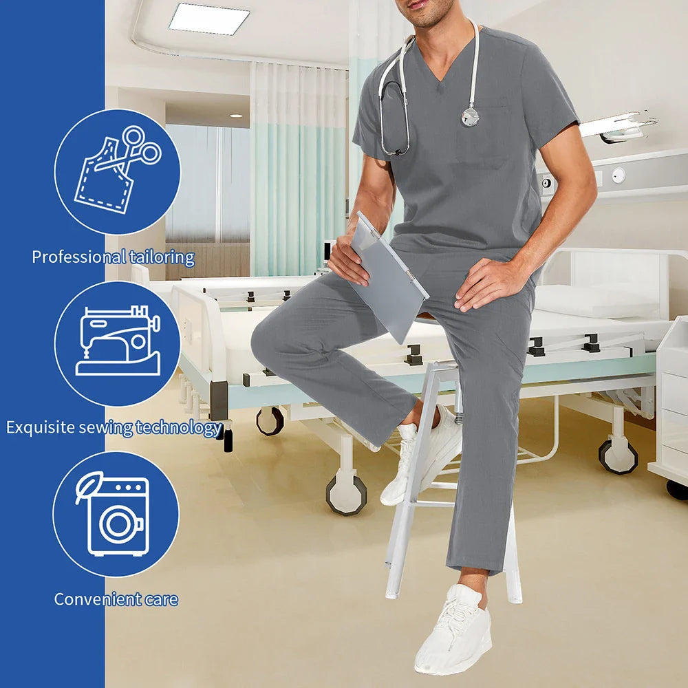 V Neck Scrub sets for men - MONLANE