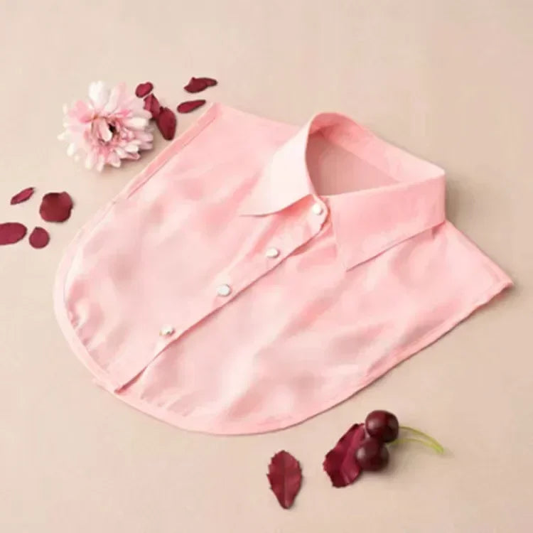 1Pc Solid Color Detachable Shirt