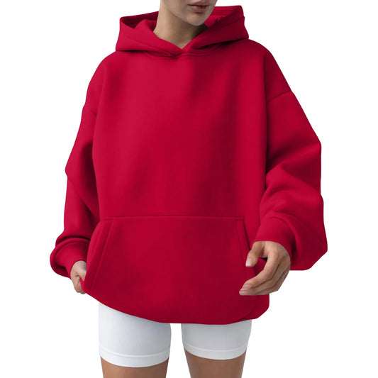 Trendy Solid Color Sports Hoodies