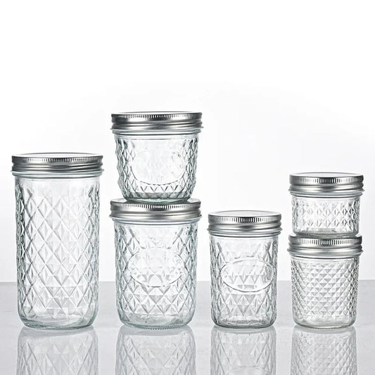 Canning Jars With Food grade safe metal Lids