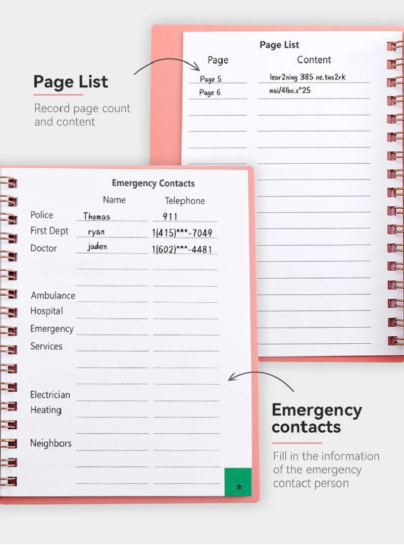 1pc Password Storage Book