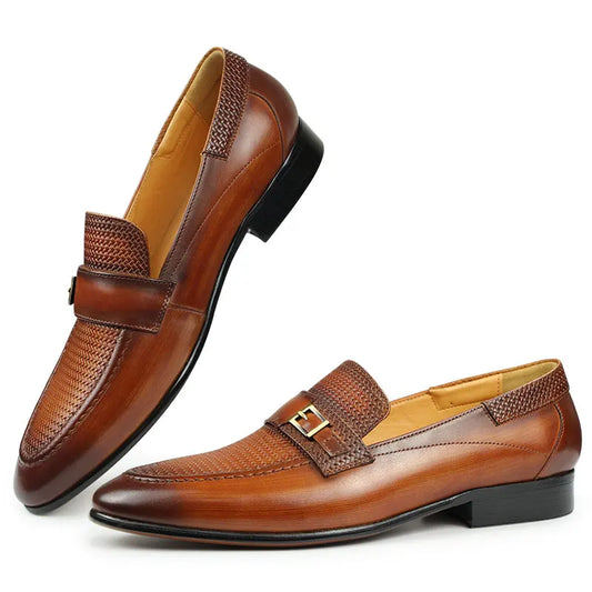 British Buckle Retro Formal Loafers