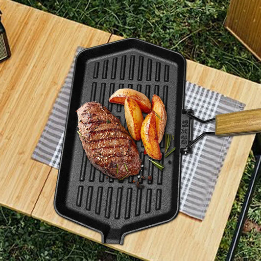 34X19cm Cast Iron Grill Pan