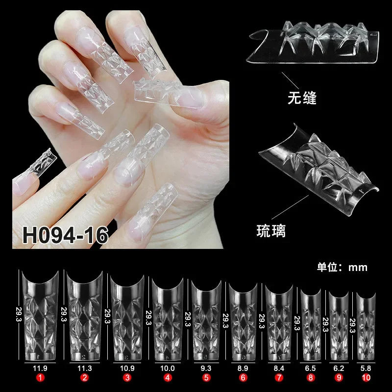 120PCS Press On Glazed Tips